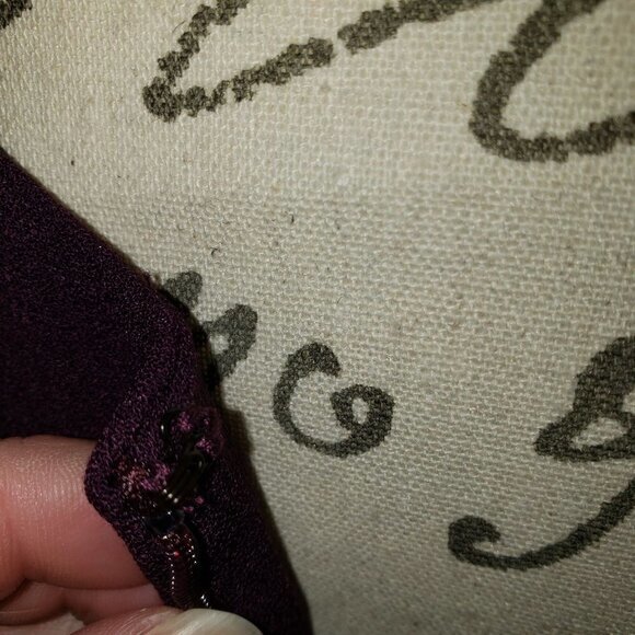 Dress the Population Trumpet Fit-and-Flare Maxi Dress Gown Purple Eggplant Plum - Picture 9 of 16